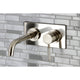 KS8118DKL Single-Handle Wall Mount Bathroom Faucet, Brushed Nickel