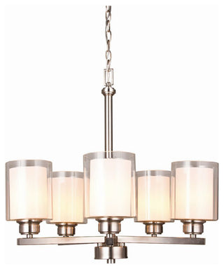 Design House 567198 Oslo 5 Light 25"W Chandelier - Satin Nickel