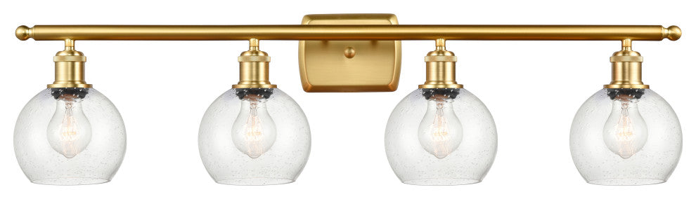 Innovations 516-4W-SG-G124-6 4 Light 36" Bath Vanity Light, Satin Gold
