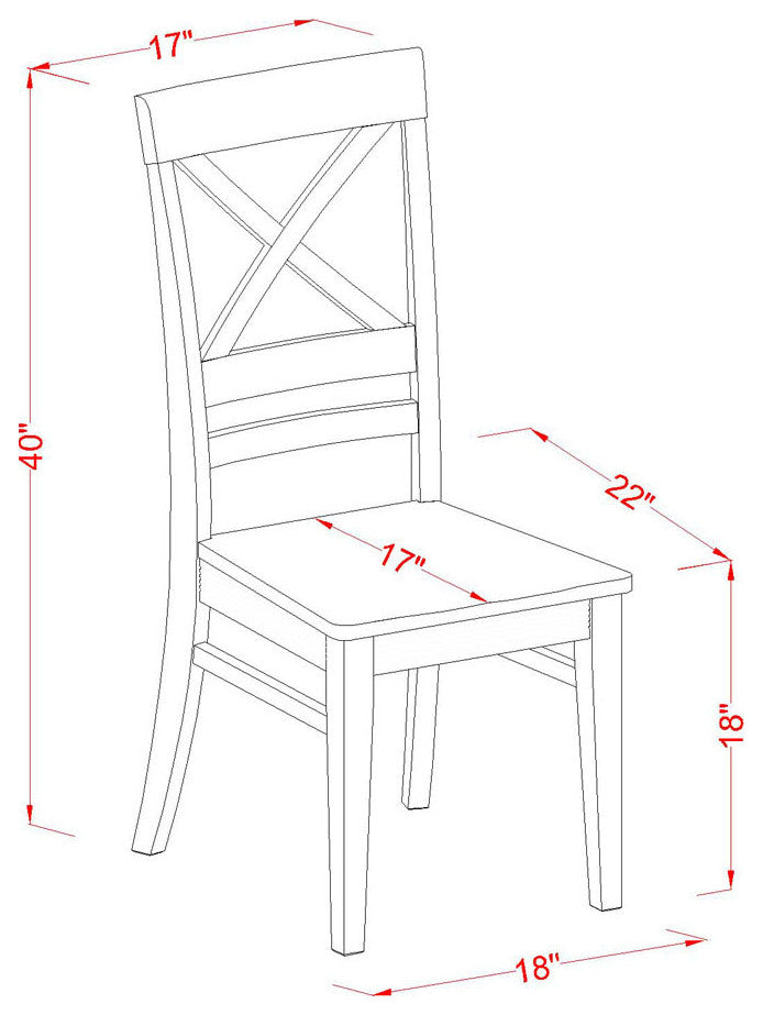 5 Pc Small Kitchen Table Set - Kitchen Table And 4 Dinette Chairs