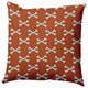 16"x16" Cross Bones Decorative Throw Pillow, Sienna
