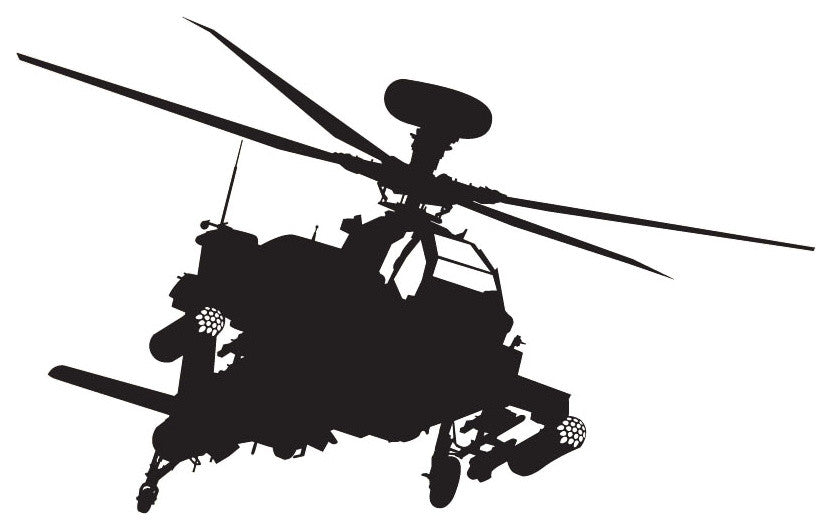 Military Apache Helicopter Wall Decal