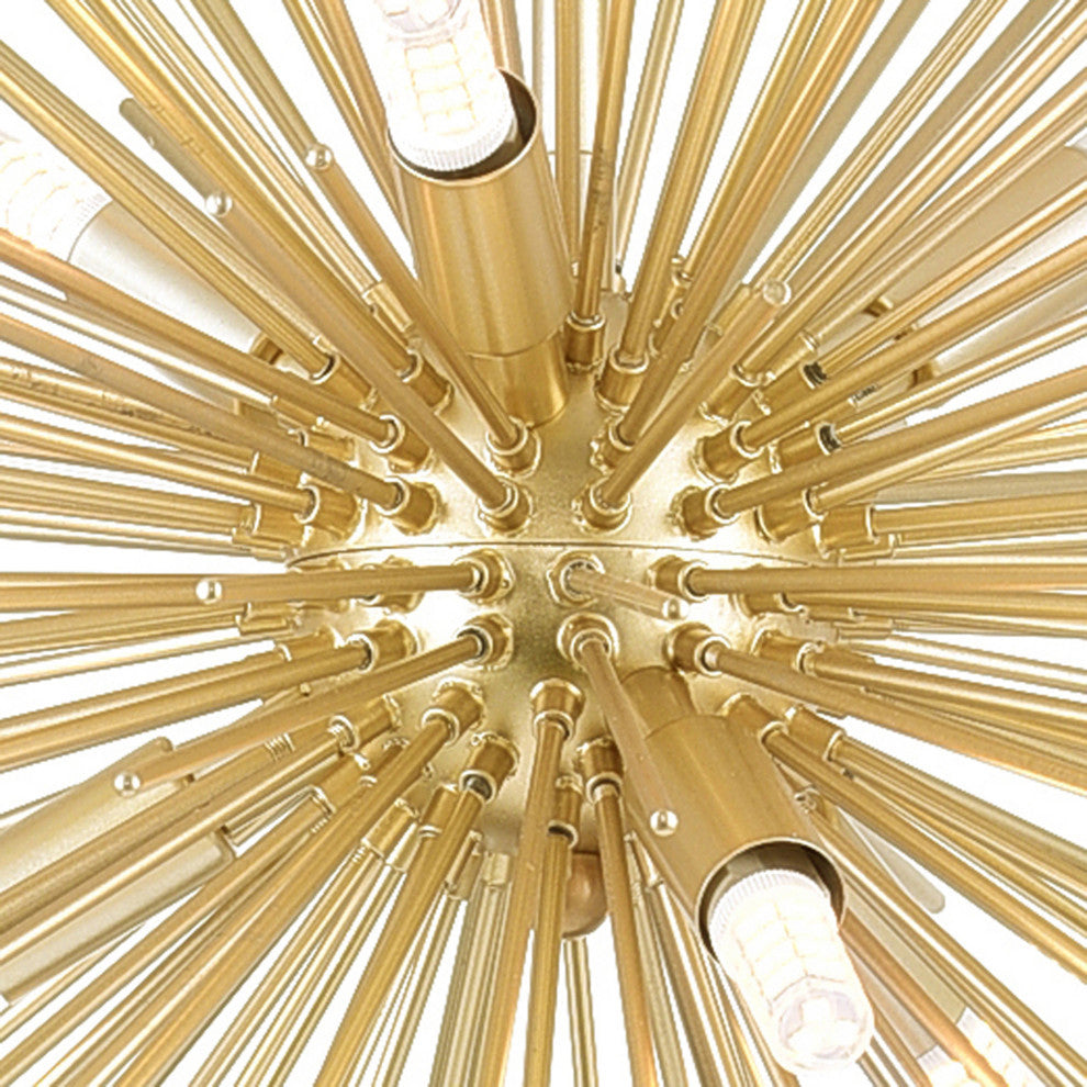 Savannah 6 Light Chandelier With Gold Leaf Finish