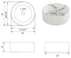 White Circular Bowl Bathroom Vessel Sink and Modern Above Counter Ceramic Sink