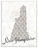 Stupell Industries New Hampshire Patterned Grey US State Design, 10 x 15