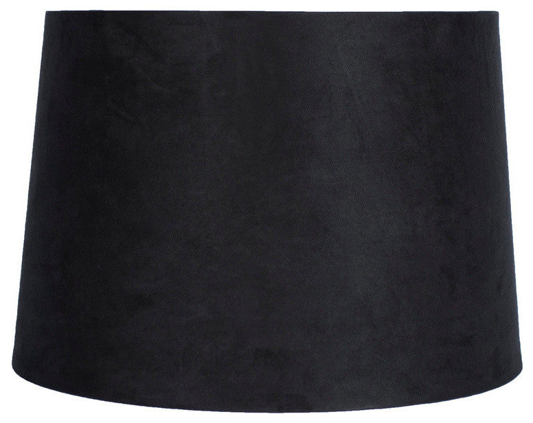 14" Suede Hardback Lamp Shade, Black