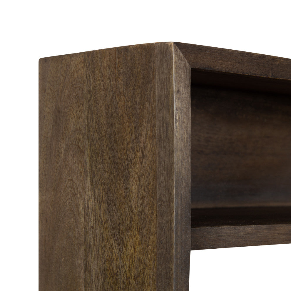Georgie Wall Hanging Desk, Rustic Brown, 26x6x30