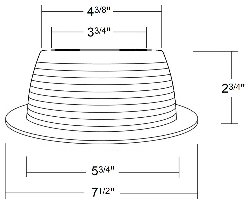 NICOR 6 inch White Recessed Baffle Trim, Bronze