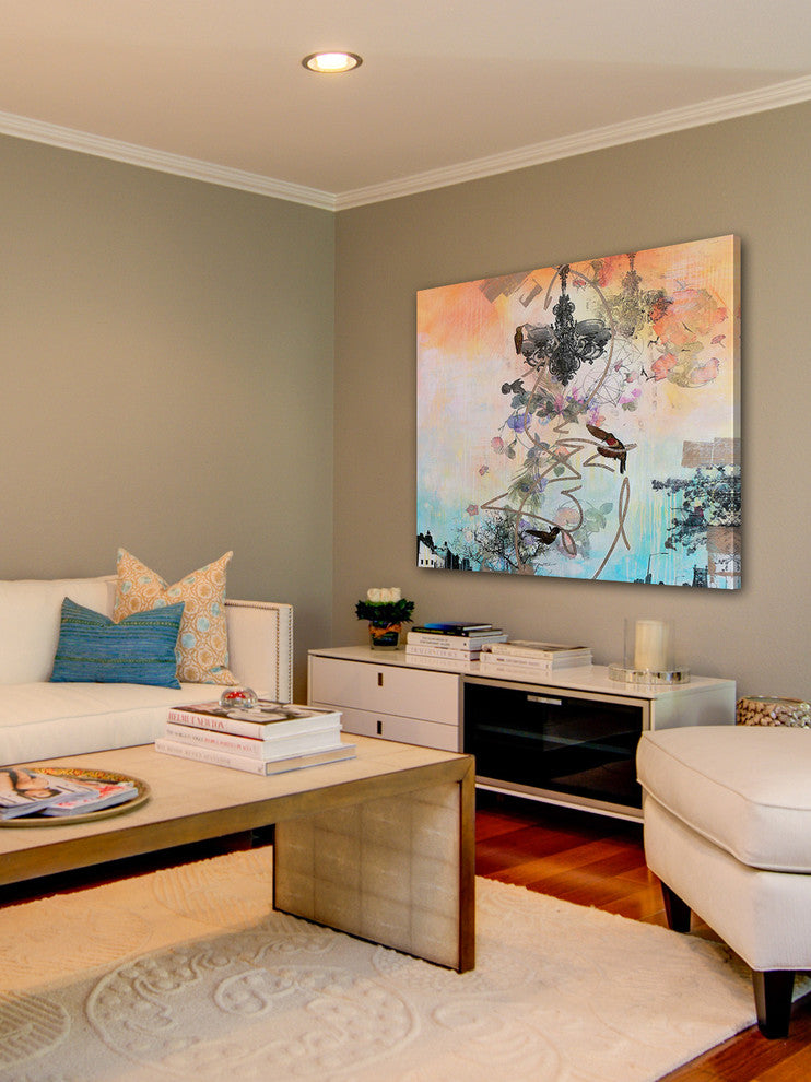 "Chandelier" Painting Print on Canvas by Tracy Silva Barbosa