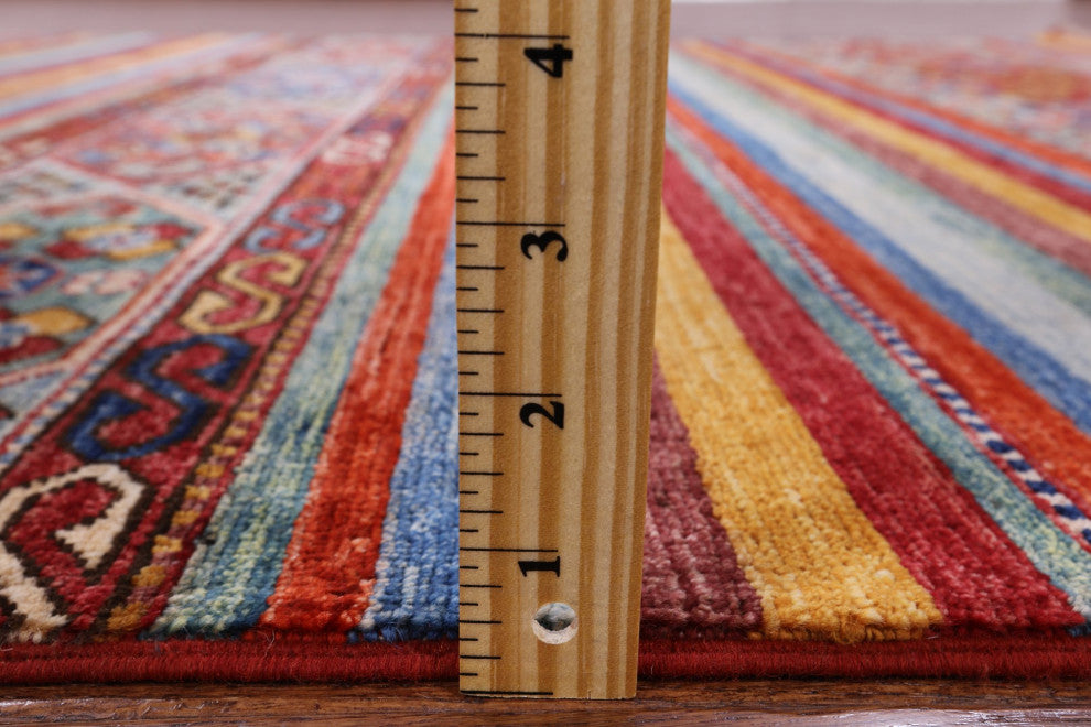 4' 11" X 6' 5" Handmade Khorjin Super Kazak Wool Rug Q5456