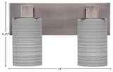 Apollo 2-Light Bath Bar, Graphite/Gray Matrix