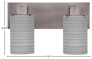 Apollo 2-Light Bath Bar, Graphite/Gray Matrix