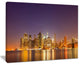 "Illuminated Nyc Downtown Buildings" Canvas Print40"x30"
