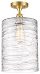 Innovations 516-1C-SG-G1113-L-LED 1-Light Semi-Flush Mount, Satin Gold