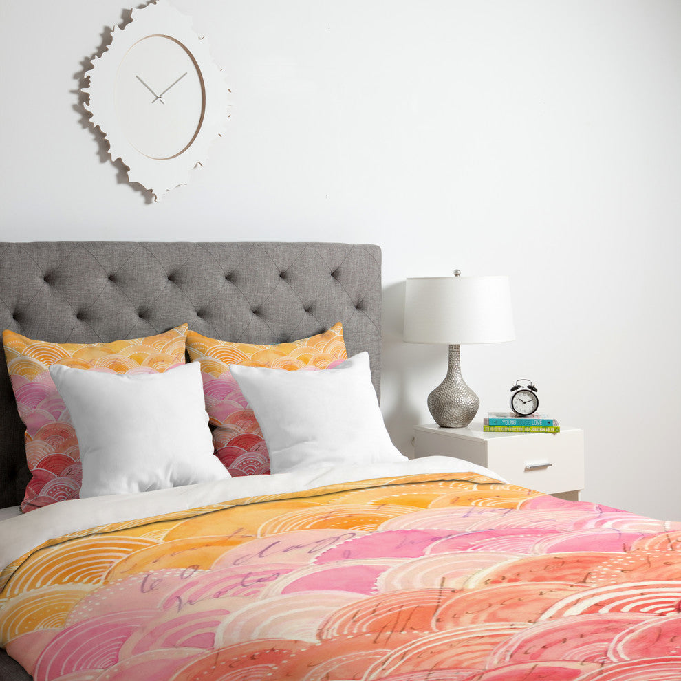 Deny Designs Cori Dantini Warm Spectrum Rainbow Duvet Cover - Lightweight