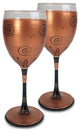 Gold Curl Wine Glasses, Set of 2