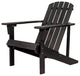 Westport Outdoor Patio Traditional Acacia Wood Adirondack Chair, Black