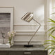 Inspired Home Brilynn Table Lamp, Marble Stone Base, Stainless Steel