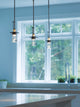 Erlenmeyer Small Mini Pendant, Dark Smoke Finish, Clear Glass