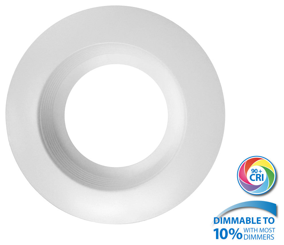 DCR56 LED Recessed Downlight Retrofit, White, Baffle, 2700k (Warm White)