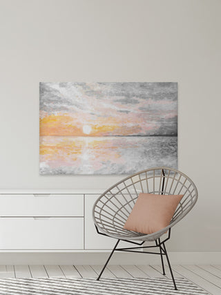 "Dusky Sunset" Painting Print on Wrapped Canvas, 12"x8"