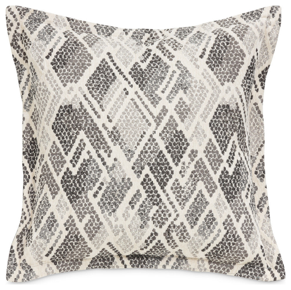 Moonbeam Mamba 20" Flange Pillow, Set of 2, Graphite