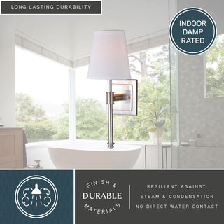 Ritz 1-Light Vanity Satin Nickel