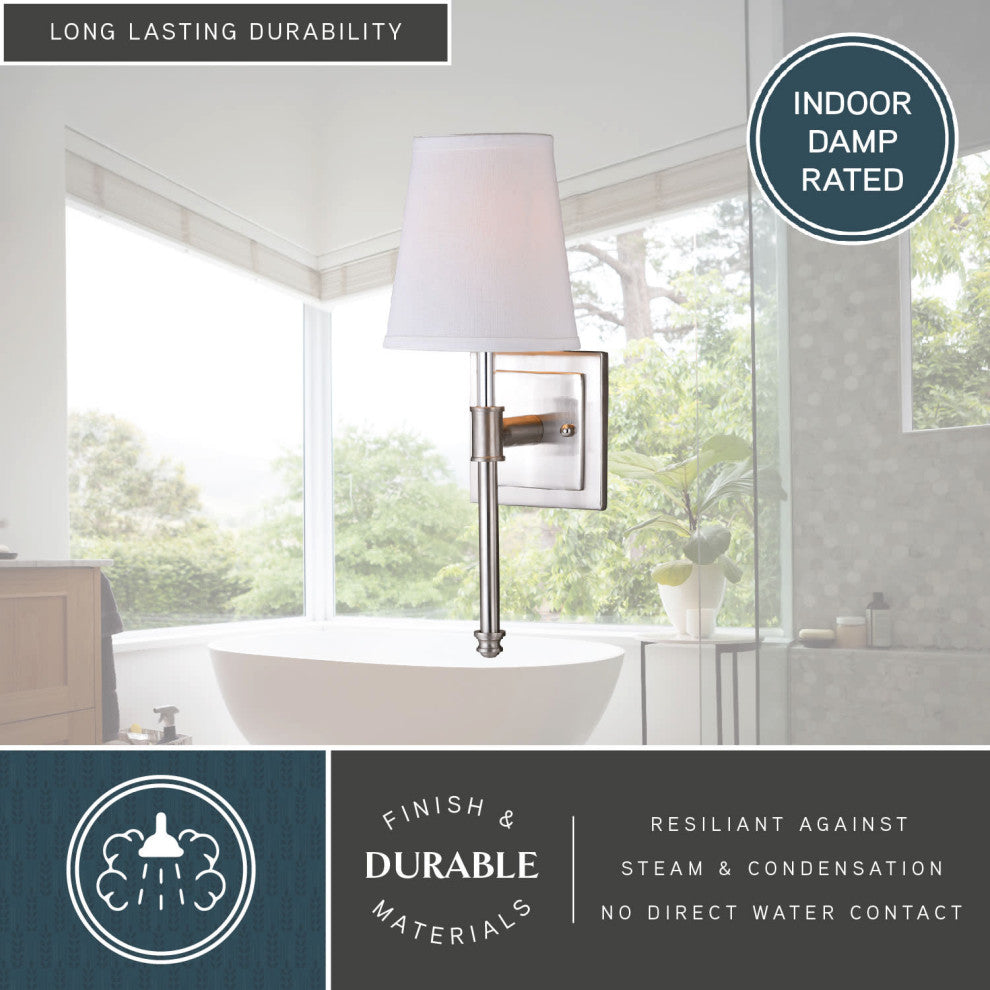 Ritz 1-Light Vanity Satin Nickel