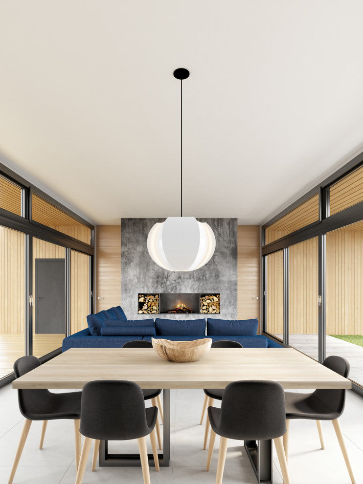 Veris 12 Pendant, Gloss White, 3000k Led