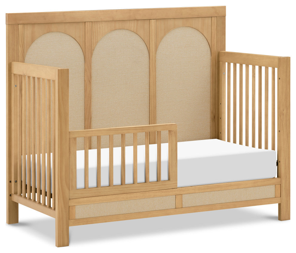 Eloise 4-in-1 Convertible Crib, Honey and Performance Sand Eco-Weave