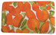 Market Flowers Sunset Tulip Floral Print Bath Mat, Orange, 21"x34"