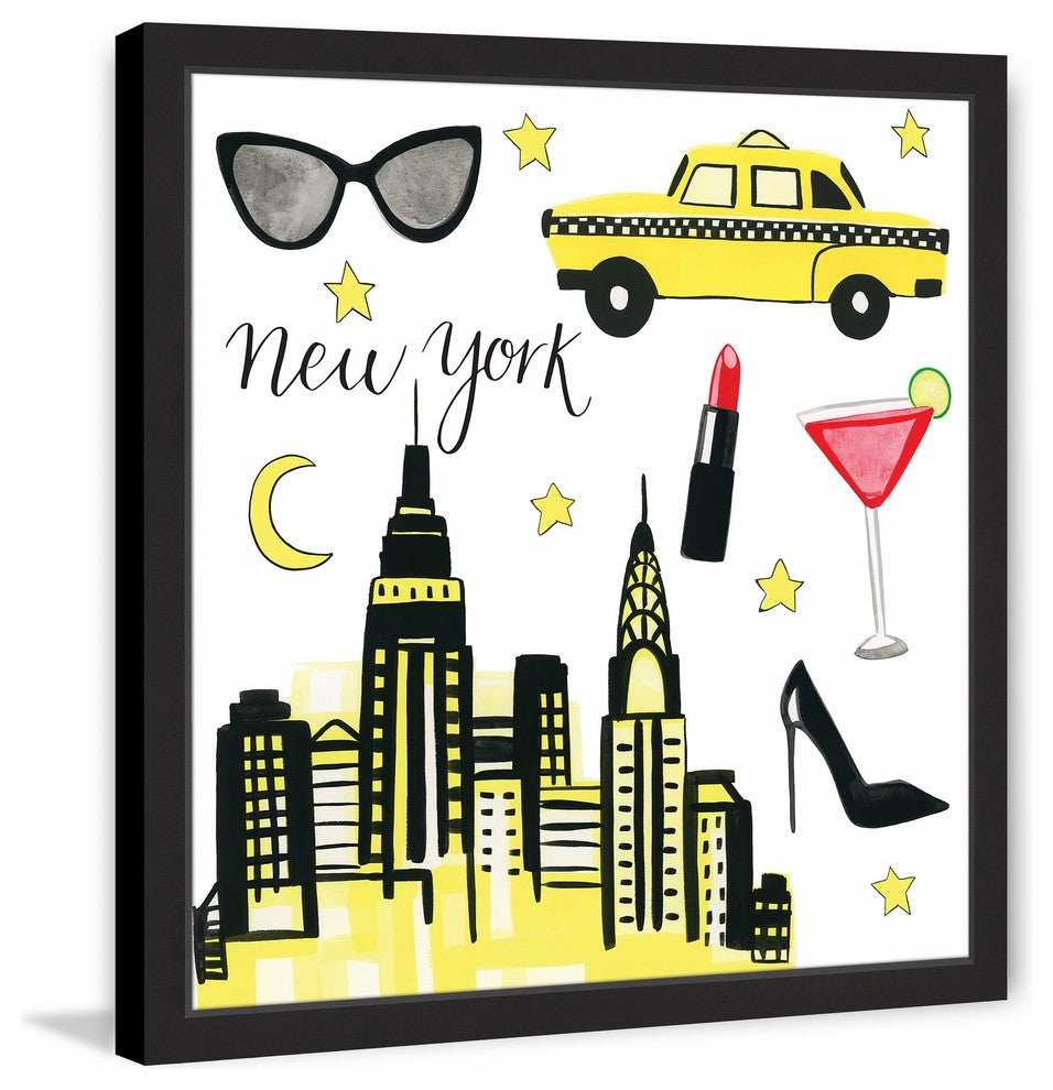 "NYC Chic" Framed Painting Print, 12x12