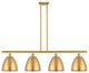 Ballston Dome Island Light, Satin Gold, Satin Gold