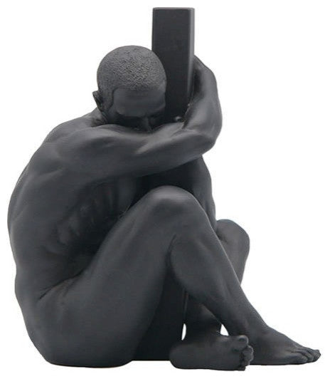Sebastian Nude Male Statue- Black