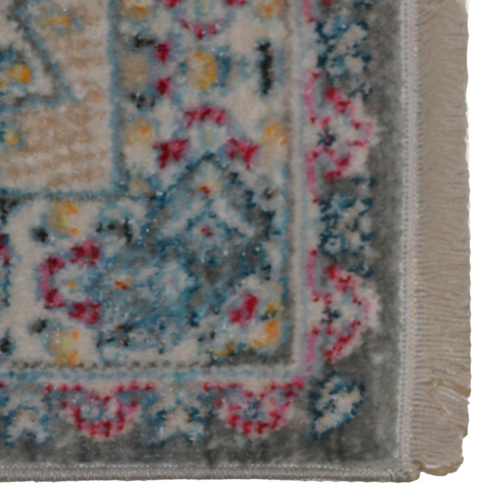 Machine Made Polyester Durable Indoor Outdoor Washable Oriental Pattern Footmat