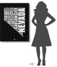 "Nevada Black and White Map" Fine Art Print