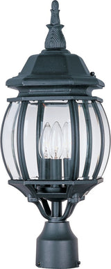Maxim Crown Hill 3-Light Outdoor Pole/Post Lantern Black - 1035BK