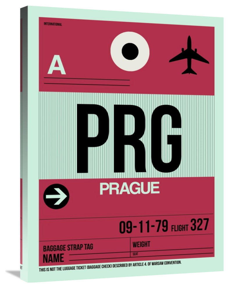 "PRG Prague Luggage Tag 2" Fine Art Print