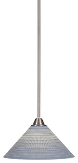 Paramount 1-Light Mini Pendant, Brushed Nickel, 12" Gray Matrix Glass