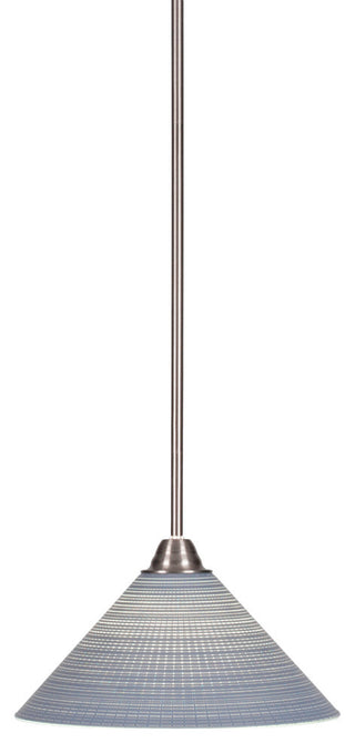 Paramount 1-Light Mini Pendant, Brushed Nickel, 12" Gray Matrix Glass