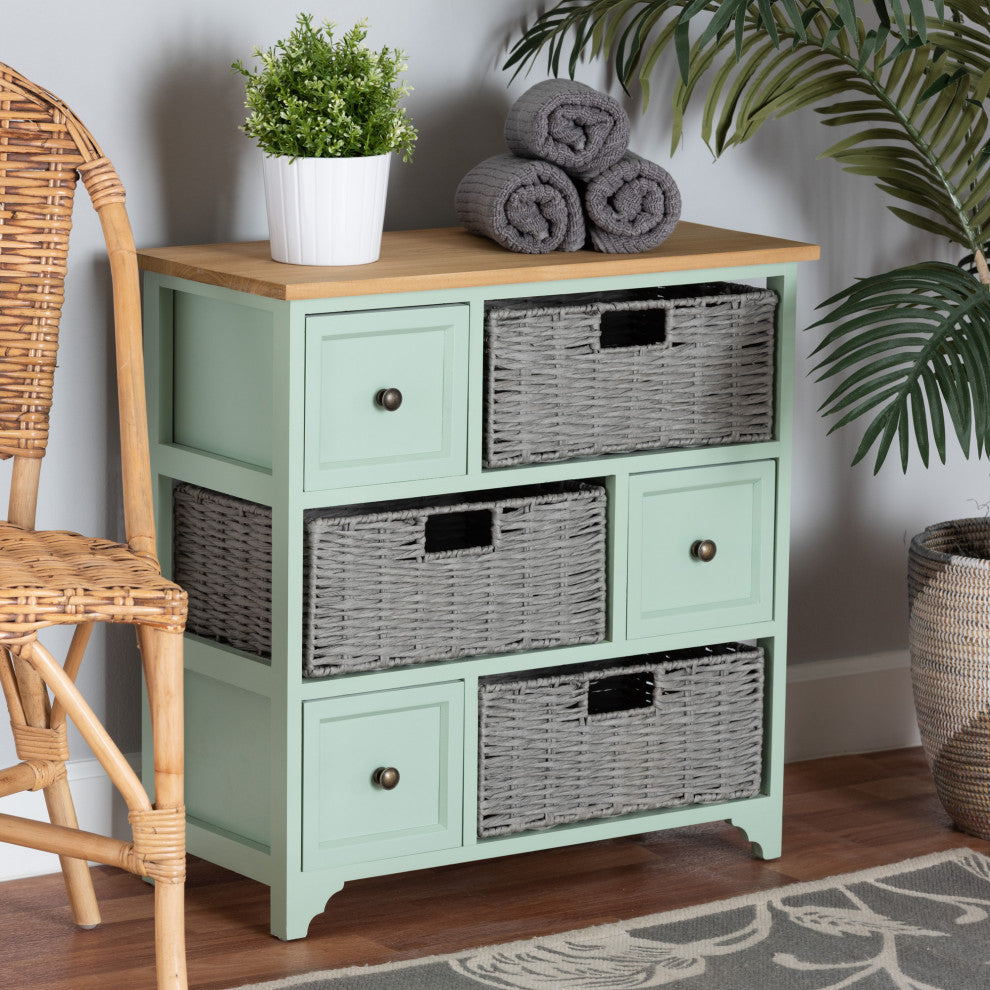 Miette Two-Tone 3-Drawer Storage Unit With Baskets