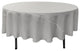 LA Linen Round Polyester Poplin, Light Gray, 90" Round