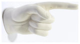 Interior Illusions Plus White One Finger Pointing Wall Mount, 8" Long