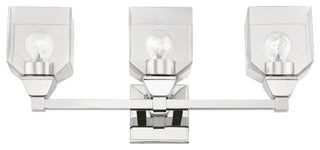 Aragon 3 Light Polished Chrome Vanity Sconce