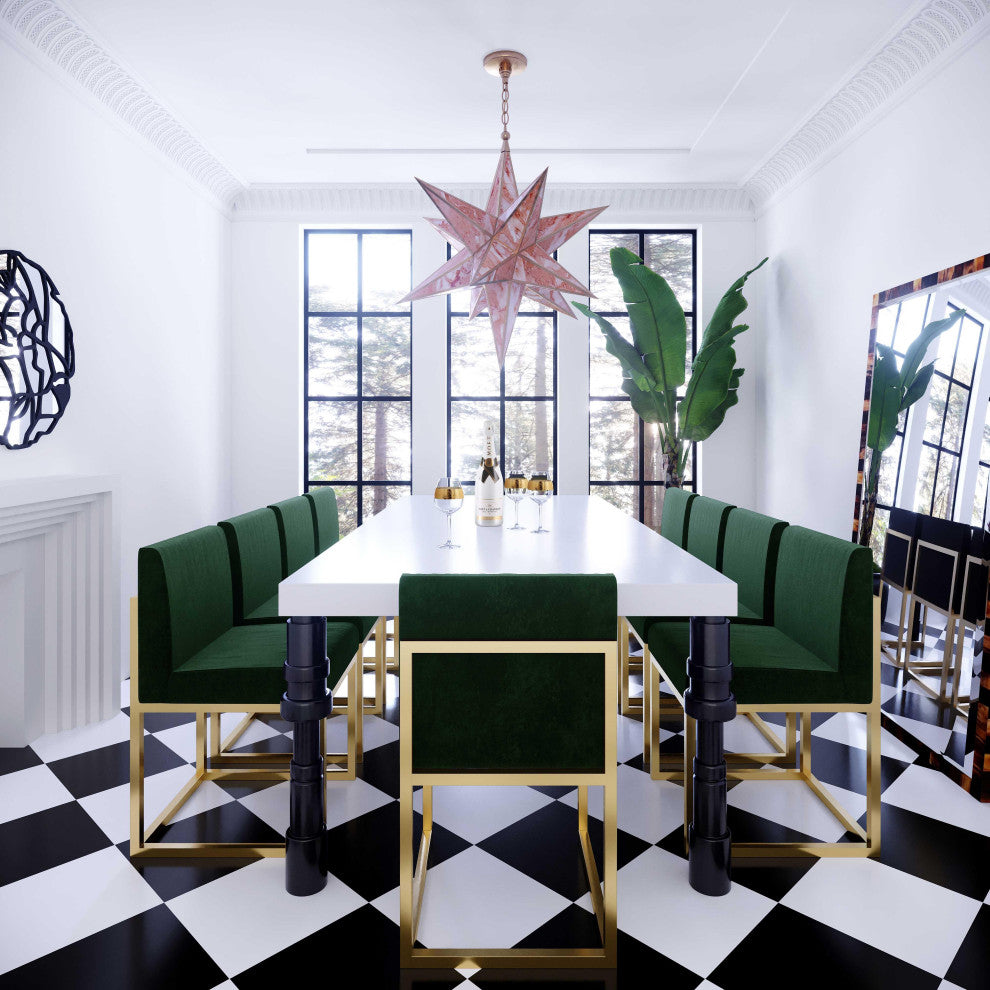 Haute Forest Green Velvet Chair