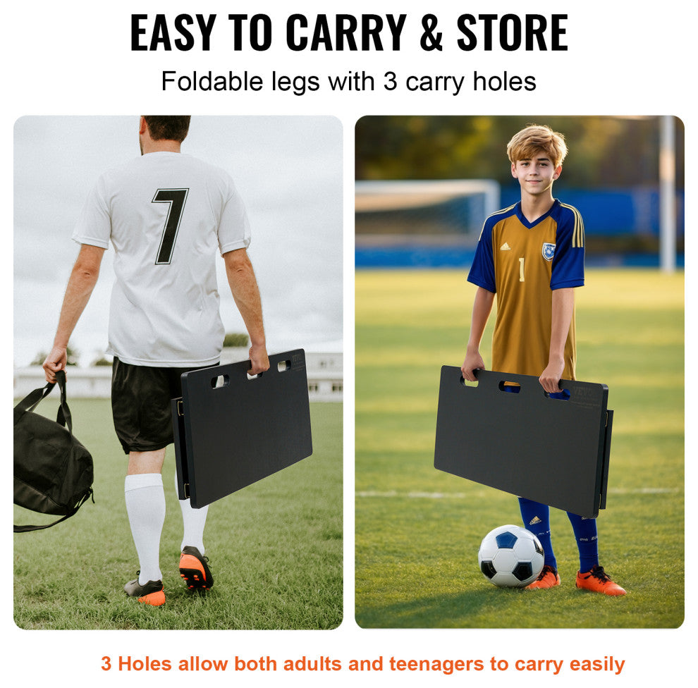 VEVOR 40"X16" Soccer Rebounder Board Portable Soccer Wall with 2 Angles Rebound