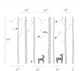 Birch Tree with Bird and Deer Wall Decals, Scheme C, Standard