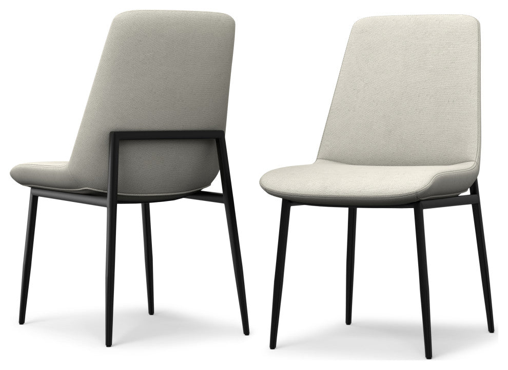 Savannah Dining Chair (Set of 2) in Natural Linen Look Fabric