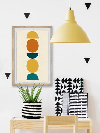 "Enclosed Circles" Framed Painting Print, 12x18