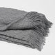 Textured Diamond Throw, Grey